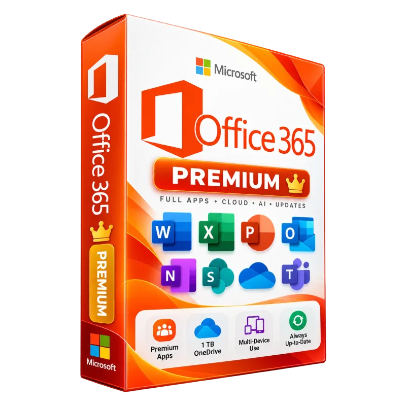 Microsoft 365 Office Suite – 12-Month License for 5 Devices | PC, Mac, Tablet & Mobile