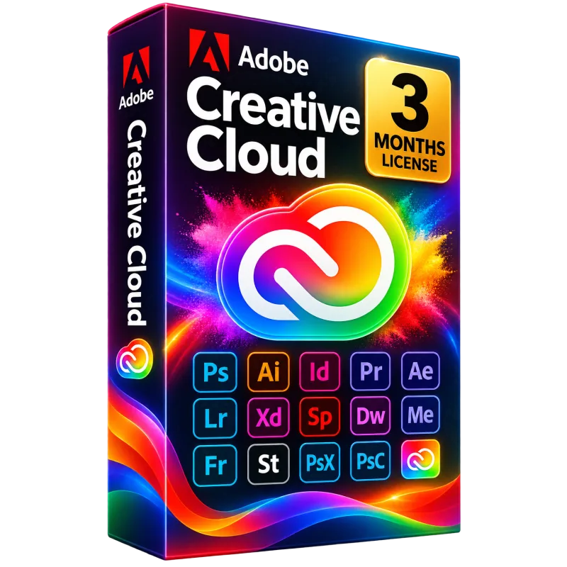 Adobe Creative Cloud – 3-Month Subscription | All Features Enabled | Personal Account