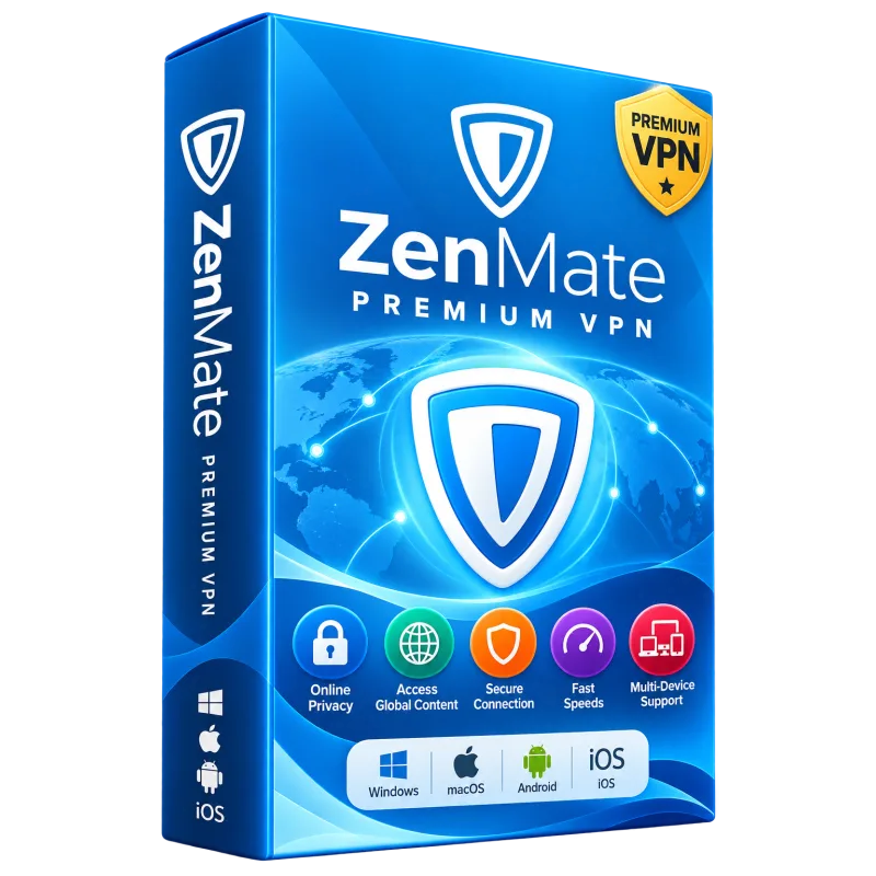 ZenMate VPN License – 3 Months | Unlimited VPN Usage & Secure Browsing