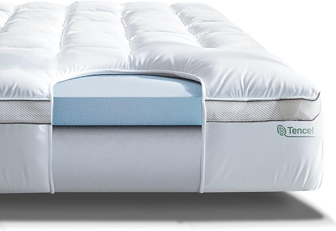 ViscoSoft 4-Inch Dual Layer Gel-Infused Memory Foam Mattress Topper